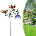 thumbnail image 5 of Sunflower Windmill Outdoor Garden Colorful Yard Art Metal Ornament Whirlygig, 5 of 9