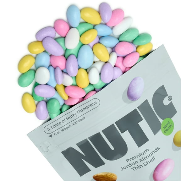 Nutic Premium Jordan Almonds Candy - 5LB, Wedding & Easter Italian Confetti Treat, Skinny Dipped, Pastel Colors, Thin Shell - Assorted Colors, Made in USA - (Pack of 1)