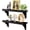 Black, variant on Scalloped Wood Wall Shelf – 17 Inch Floating Shelf with Wood Brackets, Easy to Install Rustic Wall Shelf for Living Room, Bedroom, Bathroom, or Any Space