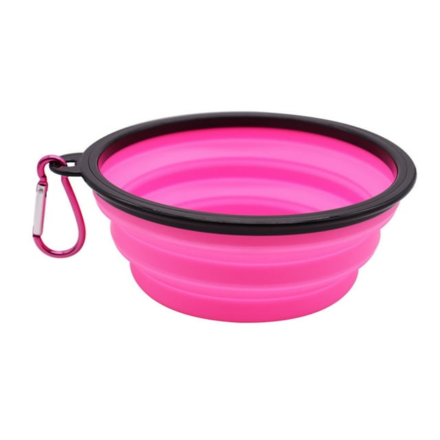 Cuencos para perros para viajes, cuenco de agua portátil para perros, gatos, mascotas, plato de riego plegable para viajar, acampar, caminar, 350ML