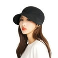 thumbnail image 1 of Women Sun Hat Solid Color Wide Brim Adjustable Drawstring Face Protection Anti-UV Breathable Sunshade Lady Summer Cap Headwear, 1 of 10