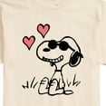 thumbnail image 3 of Peanuts - Joe Cool Sitting Hearts - Men's Short Sleeve Graphic T-Shirt, 3 of 6