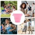 thumbnail image 5 of Unique Bargains 1 Pc Collapsible Cups Portable Folding Cup Folded Height 2cm Camping Water Cup 100ml Pink, 5 of 5