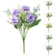thumbnail image 1 of Ramo de rosas artificiales - Arreglo floral de seda con tallo flexible para decoración del hogar, 30 cm de largo, 1 of 2