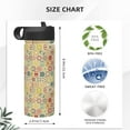 thumbnail image 4 of Pofeuu Retro Geometry Print 18oz Sports Insulated Kettle, Sports Bottle Water Bottles For Men Women For Gym Hiking Camping Running Mountain Bike Outdoor Sports, 4 of 8