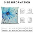 thumbnail image 5 of WERPE  Decorative Throw Pillow Cover Blue Botanical Watercolor Dandelion Flower Abstract Paint Colorful Close Colored Cracks Depicting Cozy Square Pillowcase for Couch Bed, 5 of 5