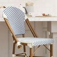 thumbnail image 3 of EMMA + OLIVER Patterned Seat High Stacking Bar Stool, Blue, 3 of 12