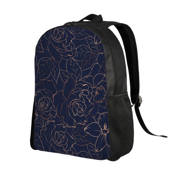 Saiise Copper-Gold Gloss Outline Navy Dark Blue for Backpack for