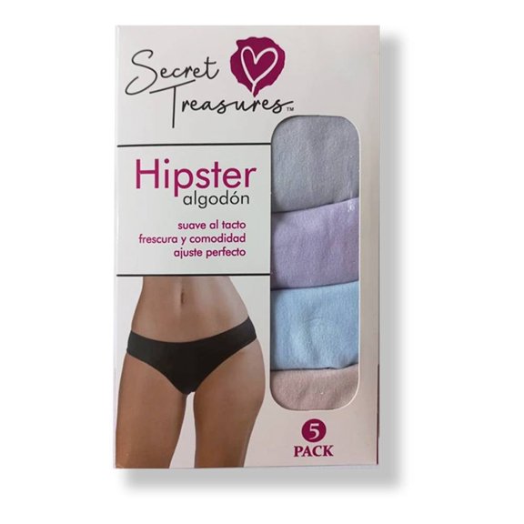 Bóxer Secret Treasures para Mujer, Multicolor 5 piezas Talla CH