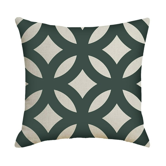 18x18 Inch Throw Pillow Covers Set of 4 - Boho Modern Farmhouse Decorative Pillowcases, Neutral Linen Cushion Covers for Couch, Bed, and Home Decor