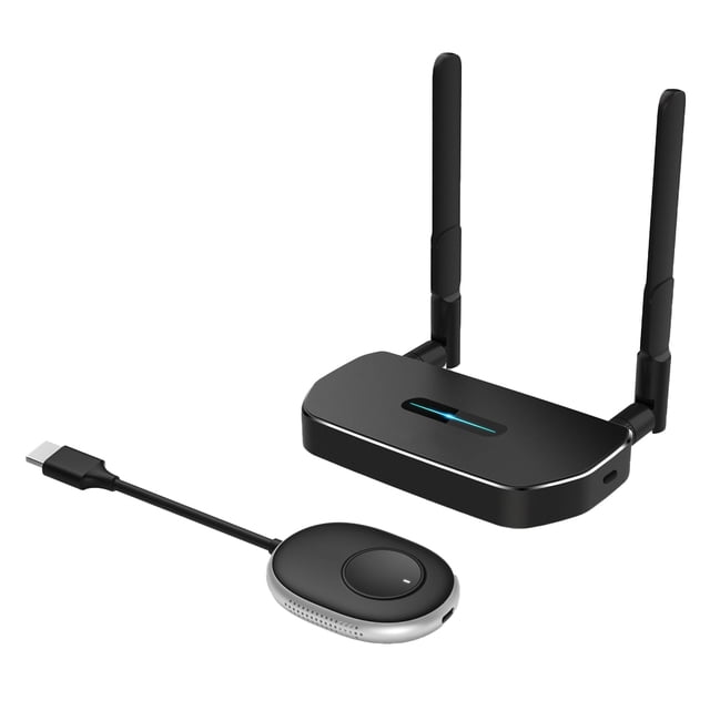 sweethay Dispositivo de pantalla Co inalámbrico Receptor de conexión de dispositivos múltiples 4K Transmisor rotativo de antena dual de Electrónica