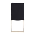 thumbnail image 4 of 19 Inch Gold Metal Legs Velvet Dining Chairs, Modern High Back Dining Chair with High-Density Foam Chair, Simple Upholstered Dining Chairs, Accent Desk Chair Dining Room(Black,Set of 2), 4 of 9