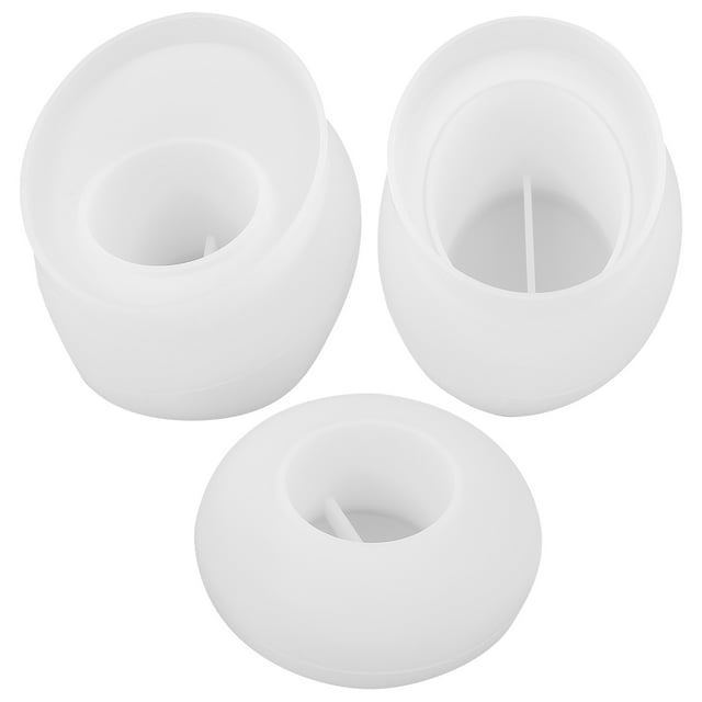 Molde para portavelas de 3 piezas, molde para portavelas de silicona, molde para portavelas de té