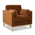 thumbnail image 3 of Jennifer Taylor Home Knox 36" Modern Farmhouse Performance Velvet Large Living Room Accent Arm Chair in Burnt Orange, 3 of 10
