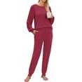 thumbnail image 3 of Fantaslook Two Piece Sets for Women Lounge Sets Casual Long Sleeve Tops and Long Pants Vacation Travel Fall Outfits Pajama Sets, 3 of 9