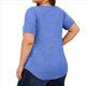 thumbnail image 2 of Tops de Talla Grande para Mujer, Corta, Cuello Cuadrado, Túnica Holgada de Verano para Leggings. Azul XXXL, 2 of 8