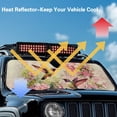 thumbnail image 4 of HUIACONG Windshield Two Hummingbirds Shade for 2018-2024 2025 Jeep Wrangler JL / 2020-2024 Jeep Gladiator JT Accessories 18.5''x56'' Front Window Sun Shade Sun Visor Protector Foldable Blocks UV Rays, 4 of 6