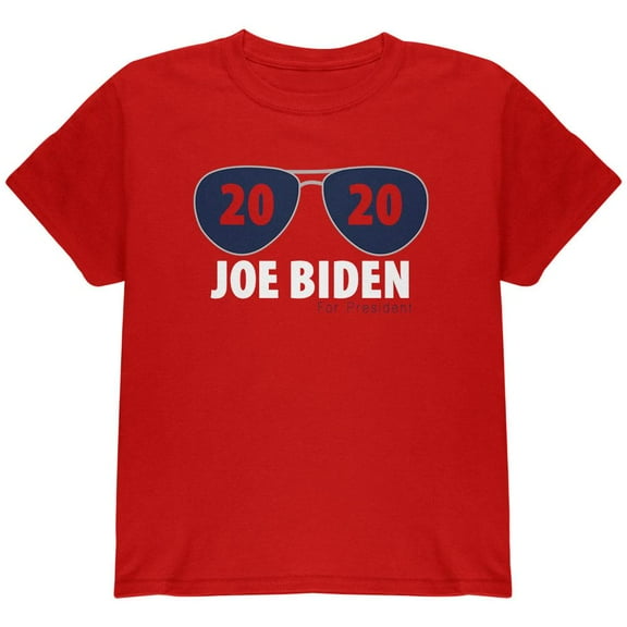 Joe Biden For President 2020 Sunglasses Youth T Shirt Red YMD