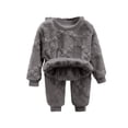 thumbnail image 2 of Cowsor Newborn Girl Clothes Baby Boys Sweatsuit Hooded Fleece Pullover and Pants Outfits Set Winter Loungewear 2 Piece, 2 of 4