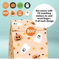 thumbnail image 3 of Designer Greetings 50-Pack Halloween Treat Bags with Sticker Seals – Includes 2 Spooky Designs – Ghosts, Pumpkins, and “Boo”, 3 of 6