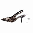 thumbnail image 6 of SCHUHLAND Women's Leopard Slingback Pumps, Crystal Chain Pointed Toe High Heel Shoes for Party & Wedding, 6 of 10