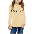 thumbnail image 2 of MeetoTime Hauts à Manches Longues pour Filles Printemps Automne Col Rond Imprimé Tunique Habillée Pull pour Enfants, 2 of 5