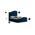 thumbnail image 2 of Meridian Furniture Jolie Solid Wood and Velvet King Bed in Navy, 2 of 4
