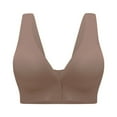 thumbnail image 5 of Front Closure Seamless Comfort Bra No Underwire Side Support Wireless Lift Everyday Wear Soft Full Coverage Smooth T-Shirt Bra, 5 of 5