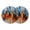 Gray Blue Orange Mist Blue, variant on Blue Burnt Orange Round 15 Inch Placemats Set of 2, Modern Oil Painting Geometric Abstract HeatResistant Non Slip Place Mats for Dining Table, Wipeable Braided Kitchen Table Mats for Housewarming