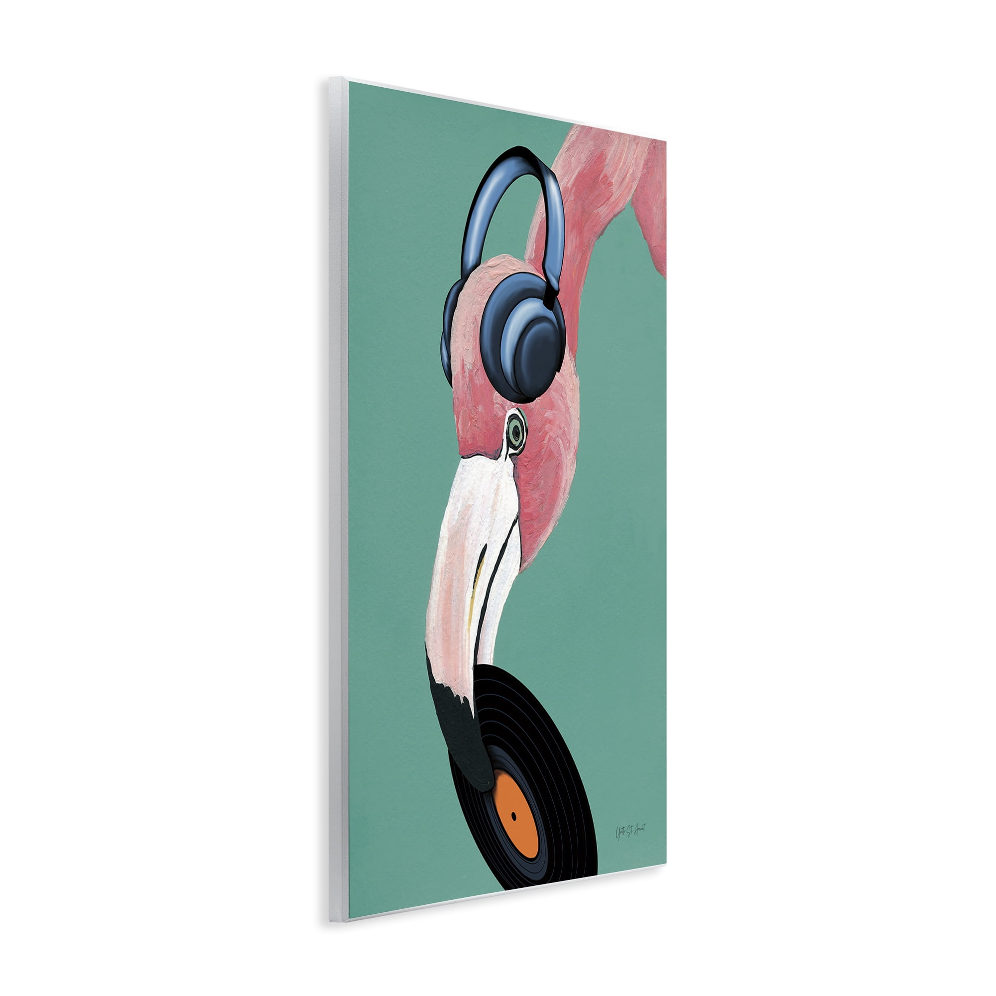 Stupell Industries Fun Musical Flamingo Animals & Insects Painting Unframed Art Print Wall Art, 10 x 15