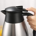 thumbnail image 6 of 68oz Coffee Carafe Airpot Insulated Urn Stainless Steel Vacuum Thermal Pot Flask For  Hot Water Tea Beverage - Keep 12 Hours 24 Cold, 6 of 8