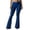 Dark blue, variant on Wide Leg Knit Pants for Women, Comdrip Women's High Waisted Yoga Leggings Comfy Stretch Ribbed Knit Flare Pants Long Slacks Trousers Ribbed Knit Pants Gold 2XL