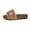 Brown, variant on Women's Rhinestone Embellished Faux Fur Massage Slippers Open Toe Acupressure House Shoes For Home Spa Relaxation Black