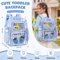 thumbnail image 2 of DAKIMOE Clear Backpack Heavy Duty Stadium Approved School Cute Transparent Backpacks Clear Bag Travel, 2 of 8