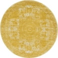 thumbnail image 1 of Unique Loom Bromley Collection Vintage Traditional Area Rug, 5 Feet, Yellow/Ivory, 1 of 2