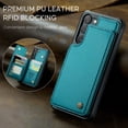 thumbnail image 5 of Feishell for Samsung Galaxy S23 Plus Case with Card Holder, Wallet Case for Women Men with RFID Blocking, Durable PU Leather Kickstand Magnetic Clasp Shockproof Phone Case,Blue, 5 of 9