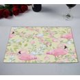 thumbnail image 2 of PKQWTM Gentle Pink Flowers And Flamingo Kitchen Dining Table Mats Placemats Size 12x18 Inches, Set of 2 Pieces, 2 of 2