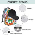 thumbnail image 4 of Cute Dinosaur Pattern Backpack for School,Cute School Bag,Schoolbag with Adjustable Shoulder Straps & Padded Back,15.7"x11.8"x5.5", 4 of 5