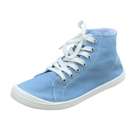 

Casual Shoes for Women Ladies High Top Casual Shoes Soft Sole Massage Flat Sneakers Fashion Casual Lace Up Casual Shoes Soft Sole Sneakers Women Casual Shoes Cotton Light Blue 40