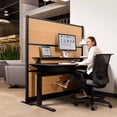 thumbnail image 2 of Luxor Beechwood Aesthetic Modular Wall Room Divider System - 70" W x 70" H, Freestanding, 2 of 7