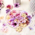 thumbnail image 3 of Flores artificiales con forma de ceniza, 217 unidades, seda artesanal con rosas y margaritas, 3 of 7