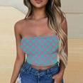 thumbnail image 4 of Bnwani Strapless Bras for Women Sleeveless Strap Solid Printed Bra Blue Size S-3xl, 4 of 5