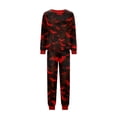 thumbnail image 4 of Racifhz Cozy Family Matching Halloween Pajamas Set Printed Long Sleeve Top and Pants Loungewear Festive Holiday Sleepwear Set Nightwear Cute Halloween Gifts for Mom Dad , Women Size:L, 4 of 6