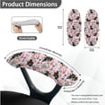 thumbnail image 6 of SCRAWLGOD Dachshund Floral Leaf 3 Pieces Set Washable Computer Chair Cover with Armrest Slipcovers Stretch High Back Chair Covers Easy to Remove Boss Chair Protector, L, 6 of 7