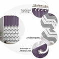 thumbnail image 6 of Shower Curtain Purple Grey Waves Bathroom Curtains with Hooks, Waterproof Fabric Chevron Stripe Bath Shower Curtains Set for Bathroom Bathtubs Decor 72x72 Inch, 6 of 8
