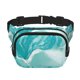 thumbnail image 1 of Fotbe Teal Turquoise 1 Cangurera Cuadrada con Estampado de Doble Capa, Bolsa de Cintura Ajustable Mini para Hombres y Mujeres, 1 of 9