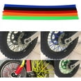thumbnail image 4 of (Verde) Kit de cubiertas de piel para radios de motocicleta, 72 Uds., cubiertas para llantas de rueda de Motocross, cubiertas reflectantes universales, 4 of 5