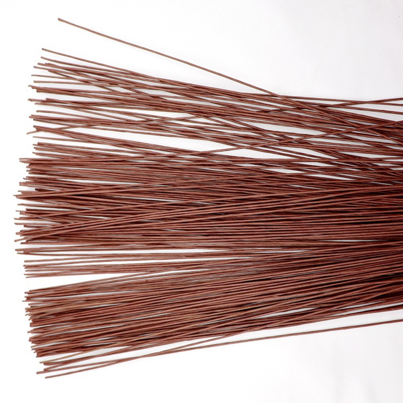 37 Pcs Brown & Bright 18 Gauge Floral Wire Stems Artificial