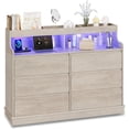 thumbnail image 1 of 6-Drawer Dresser with LED Lights & Charging Station, USB Ports, 1 of 2