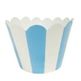 thumbnail image 2 of Wrapables® Standard Size Striped Cupcake Wrappers (Set of 60), Blue, 2 of 4